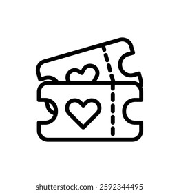 Ticket Outline Icon. Ticket Icon