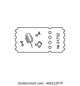 Ticket outline icon