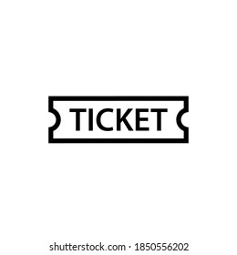 Ticket outline icon. Clipart image isolated on white background