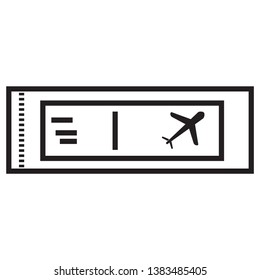 Ticket outline icon for equipment traveling somewhere