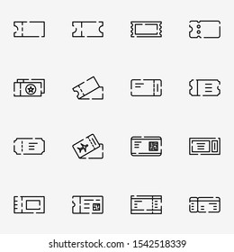 ticket outline icon set. creative coupon modern line style icons sign vector illustration.