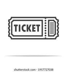 Ticket outline icon vector isolated
