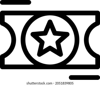 Diseño de icono de contorno de tickets
