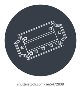ticket paper isolated icon