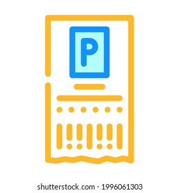 vector de icono de color de estacionamiento de entradas. señal de aparcamiento de entradas. ilustración de símbolo aislado