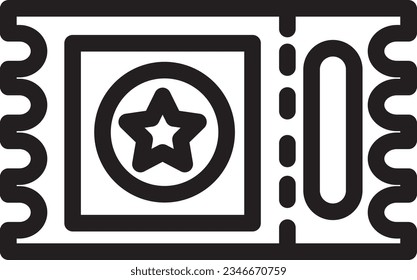 Ticket Pass Entry Outline Icon