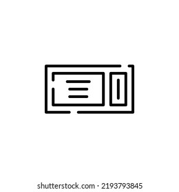 Ticket, Pass, Event, Voucher Dotted Line Icon Vector Illustration Logo Template. Suitable For Many Purposes.