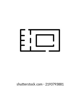 Ticket, Pass, Event, Voucher Dotted Line Icon Vector Illustration Logo Template. Suitable For Many Purposes.