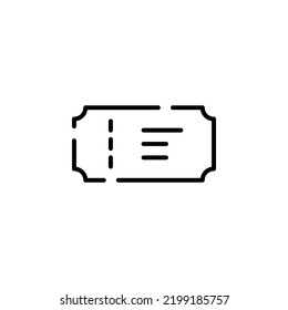 Ticket, Pass, Event, Voucher Dotted Line Icon Vector Illustration Logo Template. Suitable For Many Purposes.