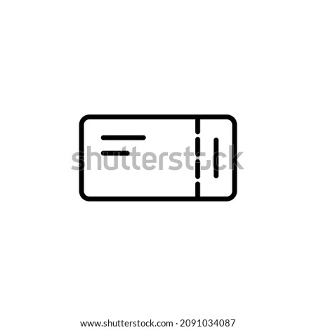 Ticket, Pass, Event, Voucher Line Icon, Vector, Illustration, Logo Template. Suitable For Many Purposes.
