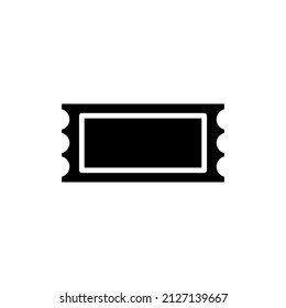 Ticket, Pass, Event, Voucher Solid Icon Vector Illustration Logo Template. Suitable For Many Purposes.