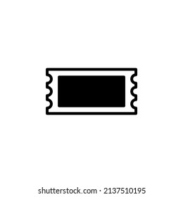 Ticket, Pass, Event, Voucher Solid Line Icon Vector Illustration Logo Template. Suitable For Many Purposes.