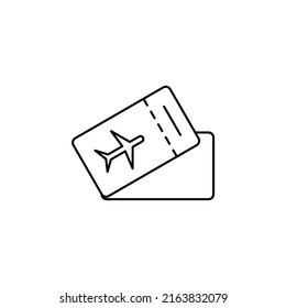 Ticket, Pass, Event, Voucher Thin Line Icon Vector Illustration Logo Template. Suitable For Many Purposes.