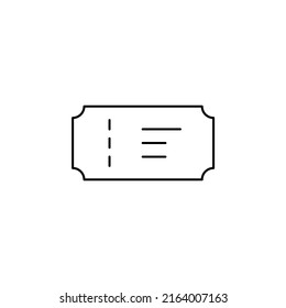 Plantilla de logotipo de Ilustración de Icono de línea delgada de tickets, Pass, Event, Voucher. Idóneo Para Muchos Fines.