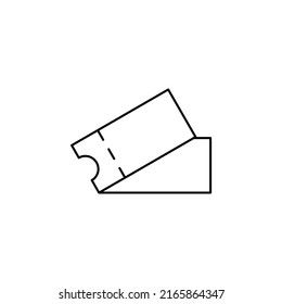 Ticket, Pass, Event, Voucher Thin Line Icon Vector Illustration Logo Template. Suitable For Many Purposes.