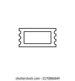 Ticket, Pass, Event, Voucher Thin Line Icon Vector Illustration Logo Template. Suitable For Many Purposes.
