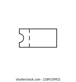 Ticket, Pass, Event, Voucher Thin Line Icon Vector Illustration Logo Template. Suitable For Many Purposes.