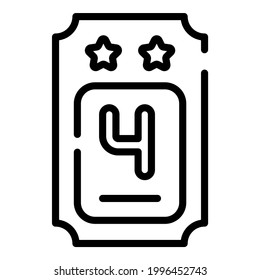 entrada, icono de línea de pase diseño vectorial usa el icono del día de la independencia.