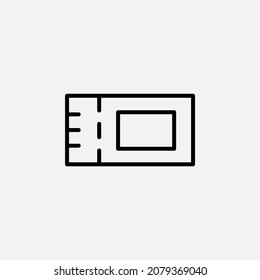 Ticket, pass line icon, vector, illustration, logo template. Suitable for many purposes.