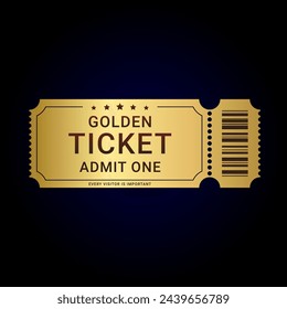 Ticket or pass for visitors and clients. Vector illustration isolated on background