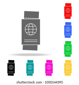 ticket and passport icon. Elements of Airport multi colored icons. Premium quality graphic design icon. Simple icon for websites, web design, mobile app, info graphics on white background