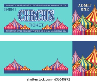 Ticket for the performance and event for the magical show carnival circus amusement park two sides second confusing without information