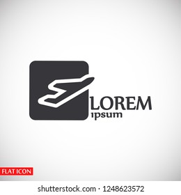 ticket plane, icon. Vector  Eps 10 
