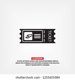  ticket plane, icon. Vector  Eps 10 