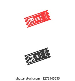  ticket plane, icon. Vector  Eps 10 