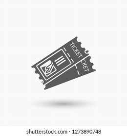  ticket plane, icon. Vector  Eps 10 