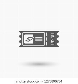  ticket plane, icon. Vector  Eps 10 