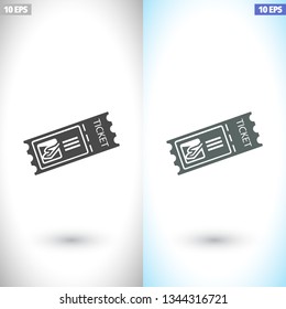  ticket plane, icon. Vector  Eps 10 