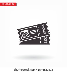 ticket plane, icon. Vector Eps 10 . Lorem Ipsum Flat Design