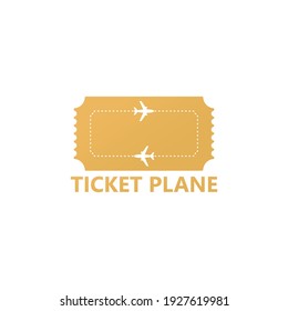 Ticket plane travel logo template design