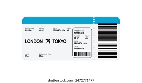 ticket plane vector flight desain template for transportation