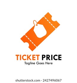 Ticket price design logo template illustration