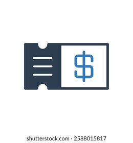 Ticket Price Icon Sign Symbol