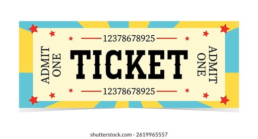 ticket for printing on standard size paper