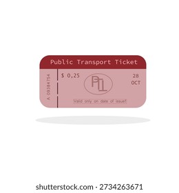A ticket for public transport with the specified information.