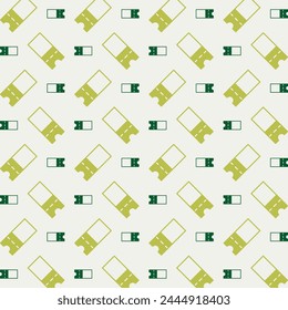 Ticket rare trendy multicolor repeating pattern vector illustration green design