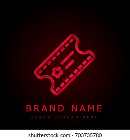 Ticket red chromium metallic logo