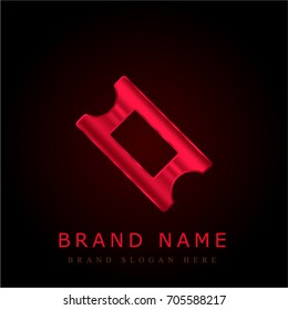Ticket red chromium metallic logo