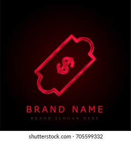 Ticket red chromium metallic logo