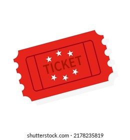 Ticket Red Vector Illustration Stock Vector (Royalty Free) 2178235819 ...