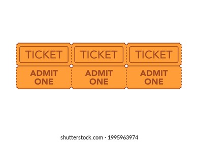 Ticket reel for cinema admission or movie tickets as repeating pattern vector