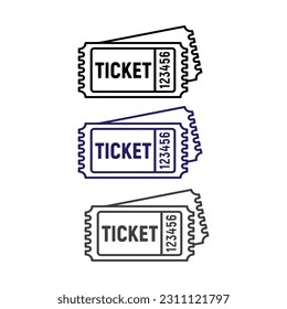 ticket related icon isolated on background