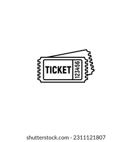 ticket related icon isolated on background