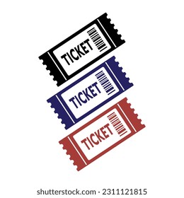 ticket related icon isolated on background