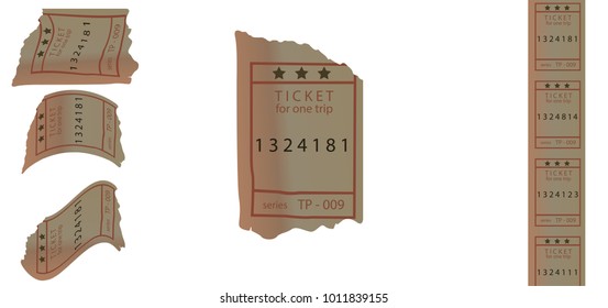 
Ticket. Ticket retro eps10