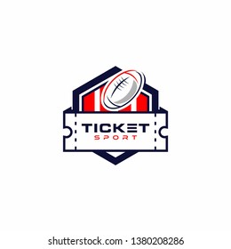 ticket sale logo fun modern badge or emblem for sport show or event design inspiration